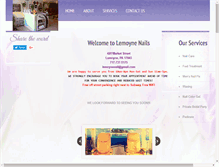 Tablet Screenshot of lemoynenailsalon.com